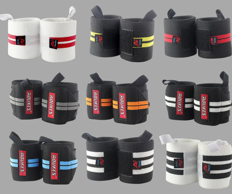 Muñequeras, guantes deportivos y correas para esguinces